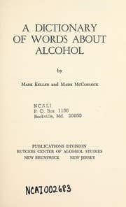 Tapa de A dictionary of words about alcohol