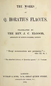 Tapa de The works of O. Horatius Flaccus