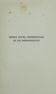 Tapa de Erinnerungen an die Impressionisten