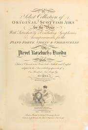 Tapa de A select collection of original Scottish airs for the voice