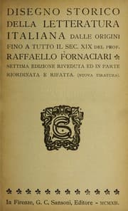 Tapa de Disegno storico della letteratura italiana
