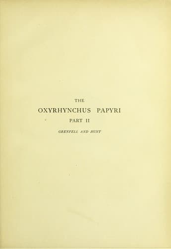Tapa de The Oxyrhynchus papyri