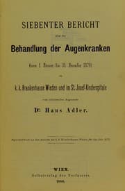 Tapa de Siebenter Bericht ©ơber die Behandlung der Augenkranken