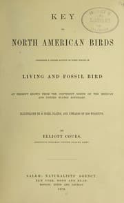Tapa de Key to North American birds