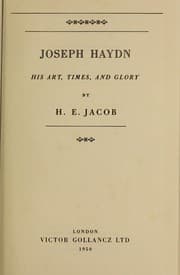 Tapa de Joseph Haydn, his art, times, and glory