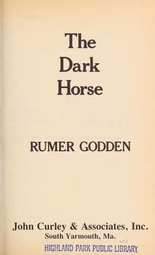 Tapa de The dark horse