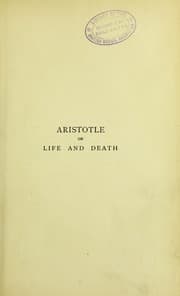 Tapa de Aristotle on youth & old age, life & death and respiration