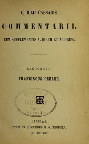 Tapa de C. Iulii Caesaris Commentarii