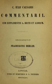 Tapa de C. Iulii Caesaris Commentarii