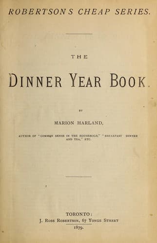 Tapa de The dinner year book