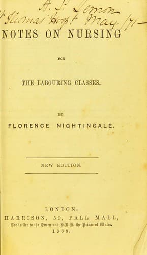 Tapa de Notes on nursing for the labouring classes