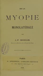 Tapa de De la myopie monolat©♭rale