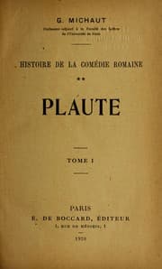 Tapa de Histoire de la come die romaine