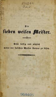 Tapa de Die sieben weisen Meister