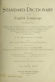 Tapa de A standard dictionary of the English language ...