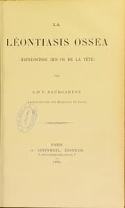 Tapa de La leontiasis ossea (hyperostose des os de la tete)
