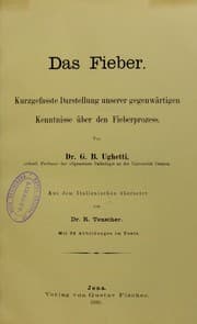 Tapa de Das Fieber : kurzgefasste Darstellung unserer gegenw©Þrtigen Kenntnisse ©ơber den Fieberprazess