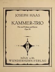 Tapa de Kammer-Trio f℗♭¡Łr zwei Violinen und Klavier, Opus 38
