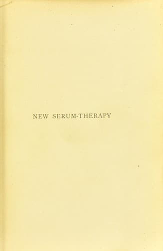 Tapa de New serum-therapy