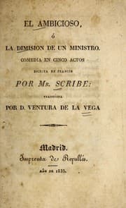 Tapa de El ambicioso, o, La dimisio n de un ministro