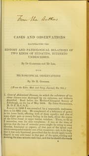 Tapa de Cases and observations illustrating the history and pathological relations of two kinds of hydatids, hitherto undescribed