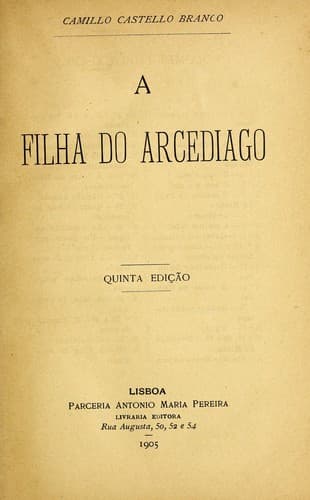 Tapa de A filha do arcediago