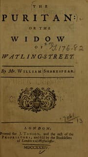 Tapa de The Puritan, or, The widow of Watling-Street