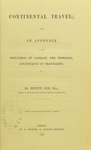 Tapa de Continental travel : with an appendix on the influence of climate, the remedial advantages of travelling, &c