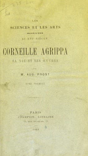 Tapa de Corneille Agrippa