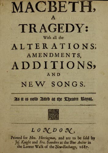 Tapa de Macbeth, a tragedy