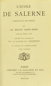 Tapa de L'©cole de Salerne : traduction en vers fran©ʹais