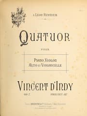 Tapa de Quatuor pour piano, violon, alto et violoncelle, op. 7