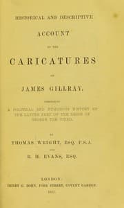 Tapa de Historical & descriptive account of the caricatures of James Gillray