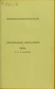 Tapa de Anti-choleraic inoculations in India