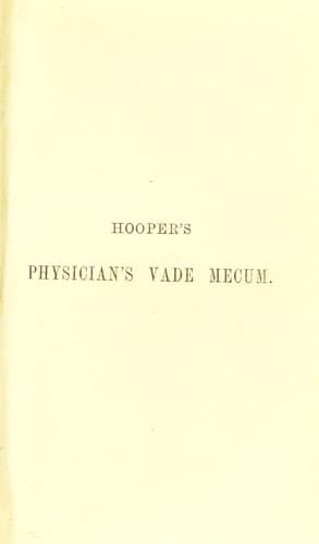 Tapa de Hooper's Physician's vade mecum