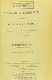 Tapa de The Fauna of British India, including Ceylon and Burma