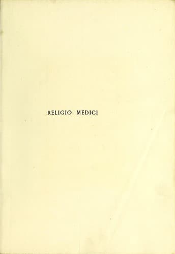 Tapa de Religio medici