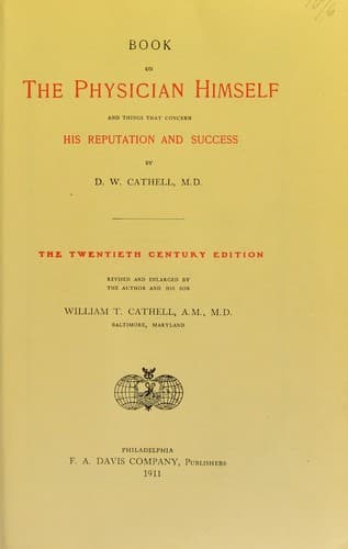Tapa de Book on the physician himself and things that concern his reputation and success