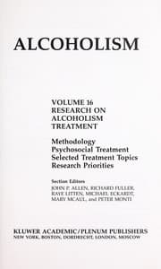 Tapa de Recent Developments in Alcoholism