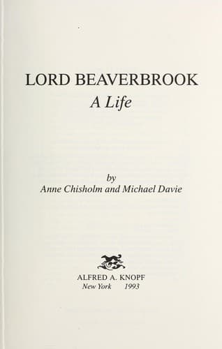 Tapa de Lord Beaverbrook