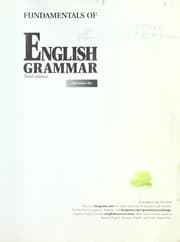 Tapa de Fundamentals of English grammar