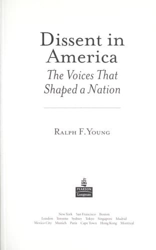 Tapa de Dissent in America