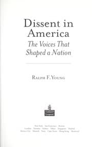 Tapa de Dissent in America