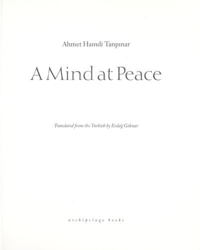 Tapa de A mind at peace