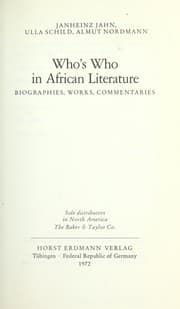Tapa de Who's who in African literature: biographies, works, commentaries