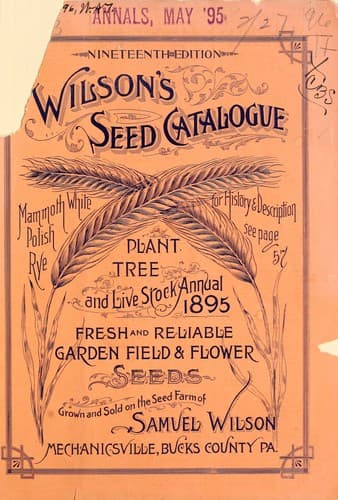 Tapa de Wilson's seed catalogue