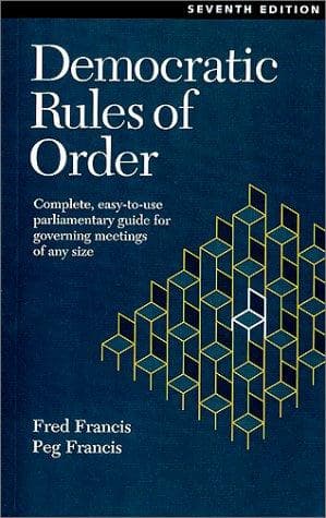 Tapa de Democratic rules of order