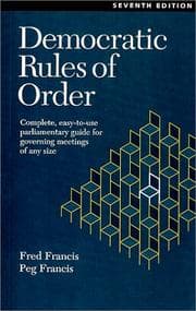 Tapa de Democratic rules of order