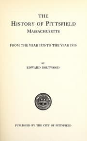 Tapa de The history of Pittsfield, Massachusetts
