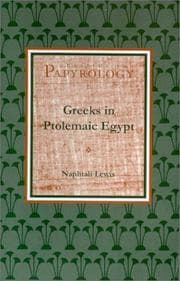 Tapa de Greeks in Ptolemaic Egypt (Classics in Papyrology, 2)